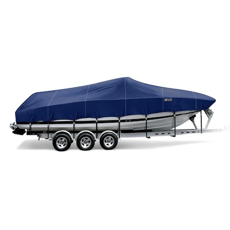 Eevelle Boat Cover CUDDY CABIN Inboard Fits 14ft 6in L up to 96in W Navy SFVCDY1496-NVY
